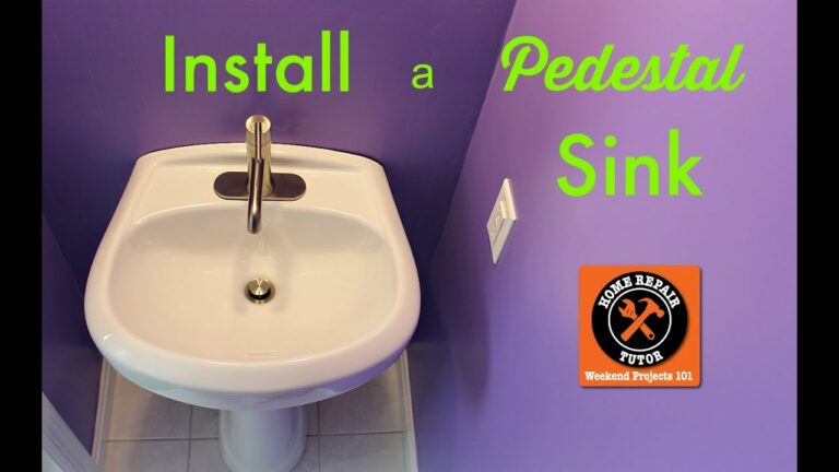 How to Install a Pedestal Sink with Floor Plumbing